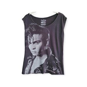 Johnny Depp Cry-Baby Graphic Movie Tee size M Ripple Junction in charcoal